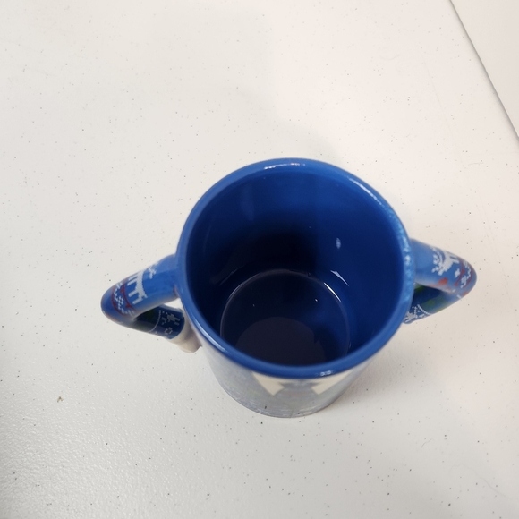 Holiday Time Ugly Christmas Sweater Coffee Mug Blue - Picture 2 of 5